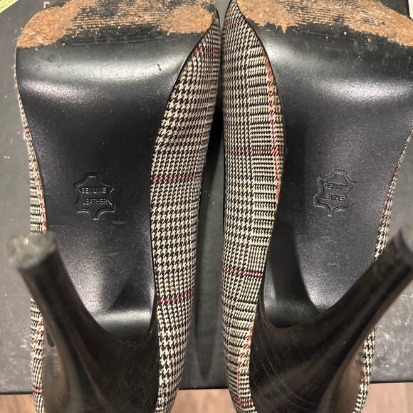 Steven by Steve Madden Lezlie Glen Plaid Peep toe Pumps - Picture 9 of 9